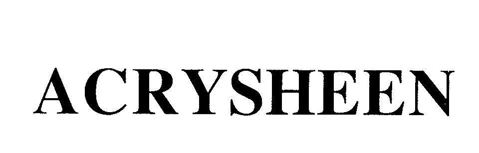 Nhãn hiệu ACRYSHEEN  của Công ty TNHH TERRACO Việt Nam, số đơn 4-2008-05874