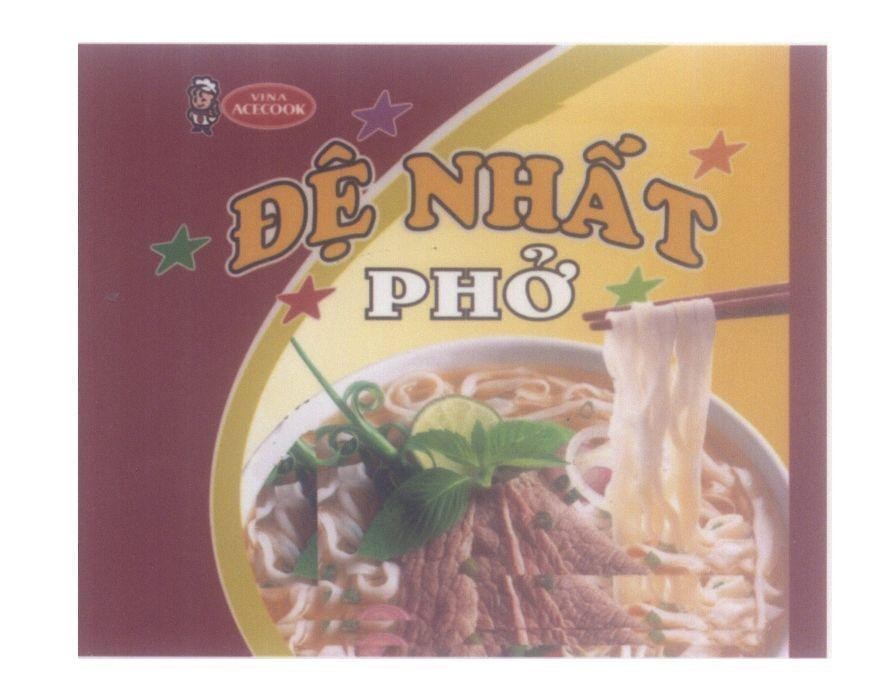 Nhãn hiệu VINA ACECOOK Đệ Nhất Phở, hình VINA ACECOOK DE NHAT PHO của Công ty cổ phần ACECOOK Việt Nam, số đơn 4-2008-07220