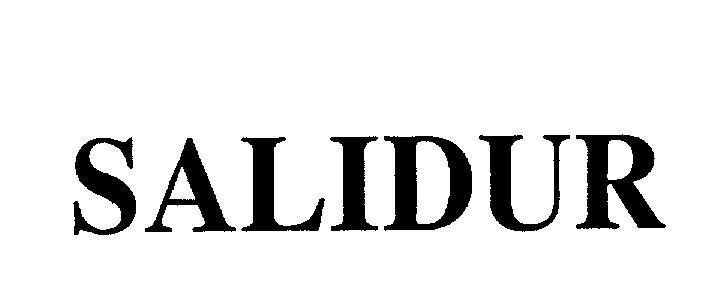 Công ty trách nhiệm hữu hạn thương mại và dược phẩm Bách Thảo的SALIDUR SALIDUR品牌, 申请号 4-2008-07749