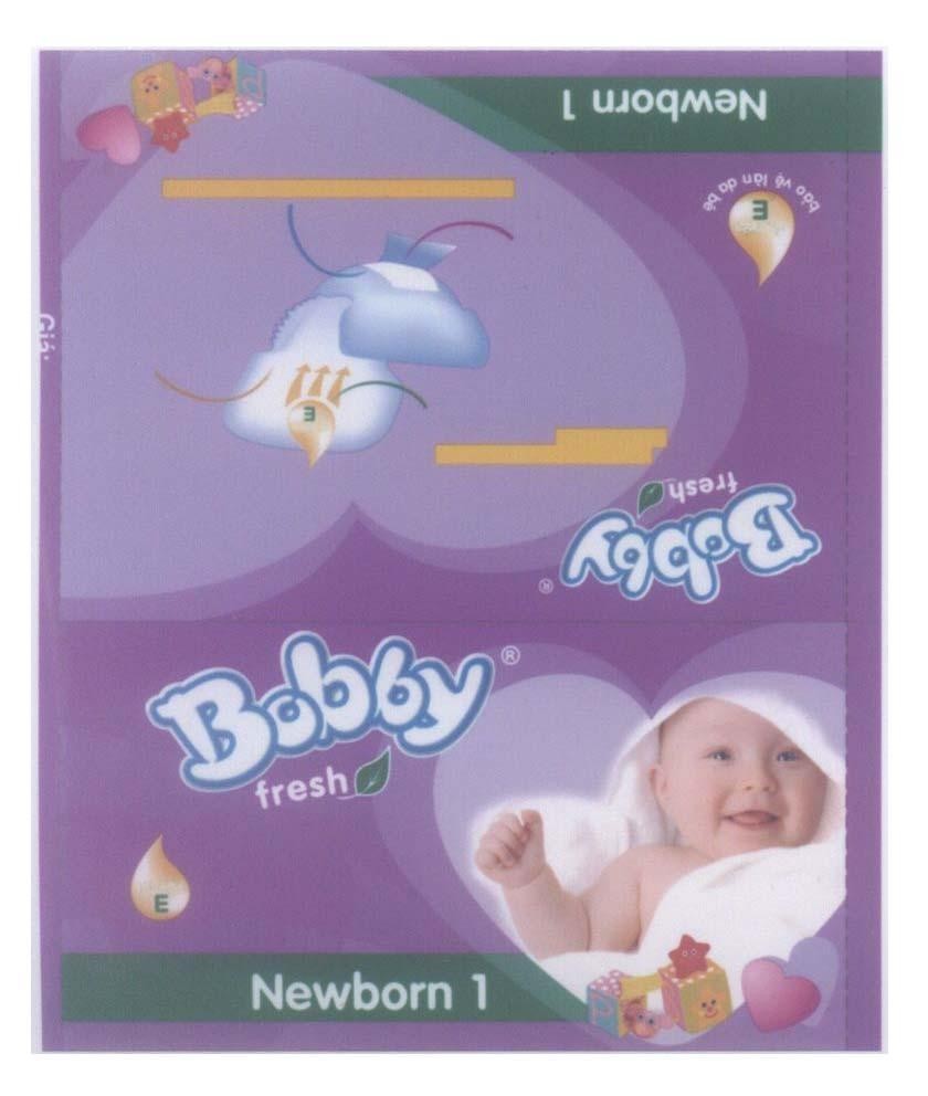 Nhãn hiệu Bobby fresh Newborn 1 E  của Công ty cổ phần DIANA UNICHARM, số đơn 4-2008-21232
