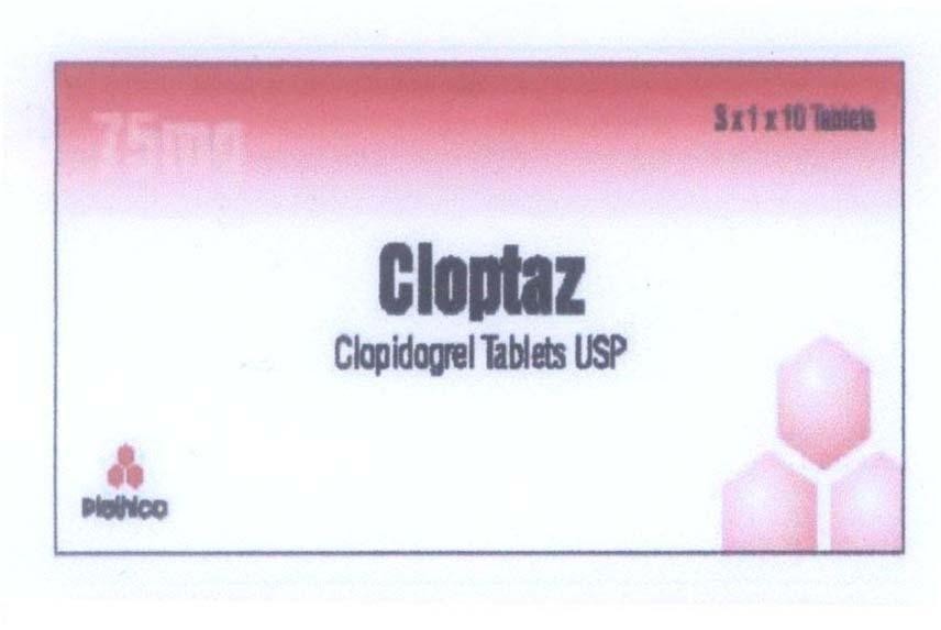 Trademark Cloptaz Plethico Clopidogrel Tablets USP 75mg 3x1x10 tablets, hình CLOPTAZ COPTAZ LOPTAZ CLOPAZ CLOTAZ CLOPIDOGREL TABLETS USP PLETHICO PETHICO PETHICO PLETICO PLEHICO PEHICO PETICO LEHICO LETICO of Plethico Pharmaceuticals Limited, application No 4-2009-04082
