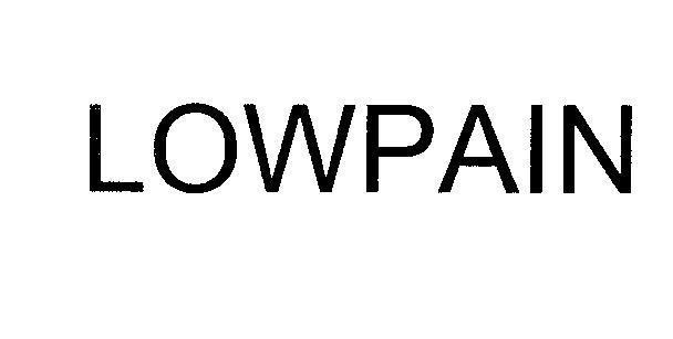 Nhãn hiệu LOWPAIN LOWPAIN của Sinensix & Co, số đơn 4-2009-05563