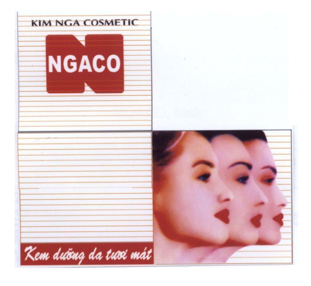 Cơ sở Kim Nga的KIM NGA COSMETIC NGACO N Kem dưỡng da tươi mát, hình KIM NGA COSMETIC NGACO N KEM DUONG DA TUOI MAT品牌, 申请号 4-2009-06726