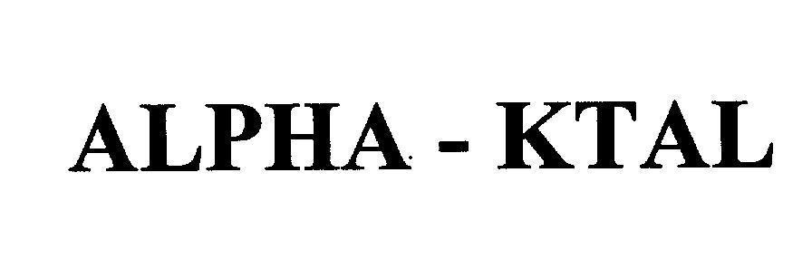 Nhãn hiệu ALPHA - KTAL  của Công ty Cổ phần Dược phẩm Trường Thọ, số đơn 4-2009-07693