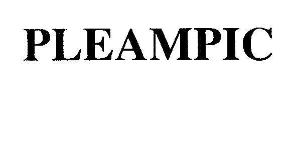 Trademark PLEAMPIC PLEAMPIC of Plethico Pharmaceuticals Limited, application No 4-2009-09274