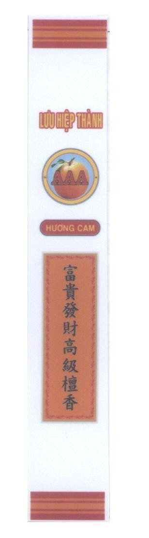 Nhãn hiệu AAA Hương Cam Lưu Hiệp Thành [Fu gui Fá cái gào ji tan xiàng: phú quý phát tài cao cấp trầm hương], hình AAA HUONG CAM LUU HIEP THANH FU GUI FA CAI GAO JI TAN XIANG PHU QUY PHAT TAI CAO CAP TRAM HUONG của Cơ sở Lưu Hiệp Thành AAA, số đơn 4-2009-15427