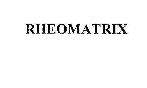 Trademark RHEOMATRIX RHEOMATRIX of Construction Research & Technology GmbH, application No 4-2009-18541