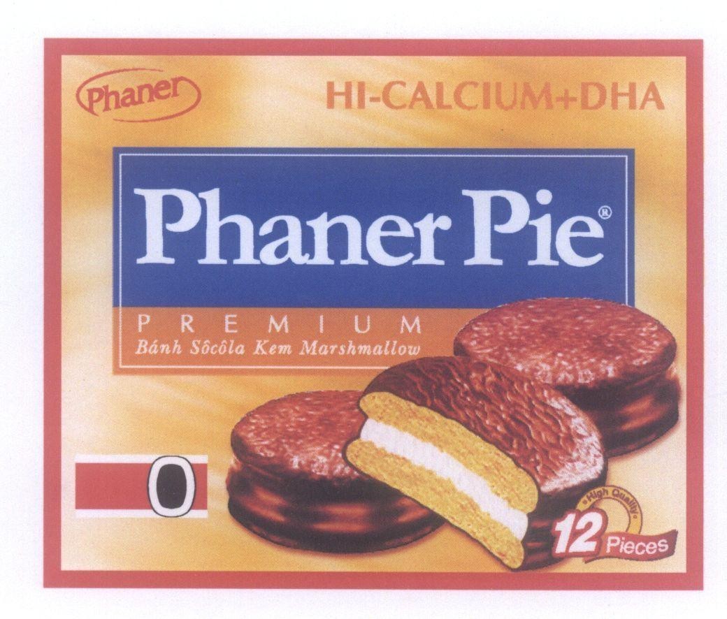 Nhãn hiệu HI-CALCIUM+DHA Phaner Pie PREMIUM Bánh Sôcôla Kem Marshmallow High Quality 12 Pieces  của Công ty TNHH chế biến thực phẩm & bánh kẹo Phạm Nguyên, số đơn 4-2009-18835