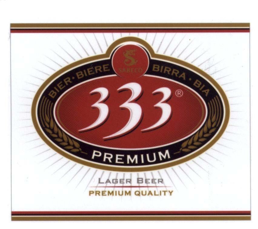 SABECO 333 BIER BIERE BIRRA BIA PREMIUM LAGER BEER PREMIUM QUALITY, hình SABECO 333 S BIER BIERE BIRRA BIA PREMIUM LAGER BEER PREMIUM QUALITY