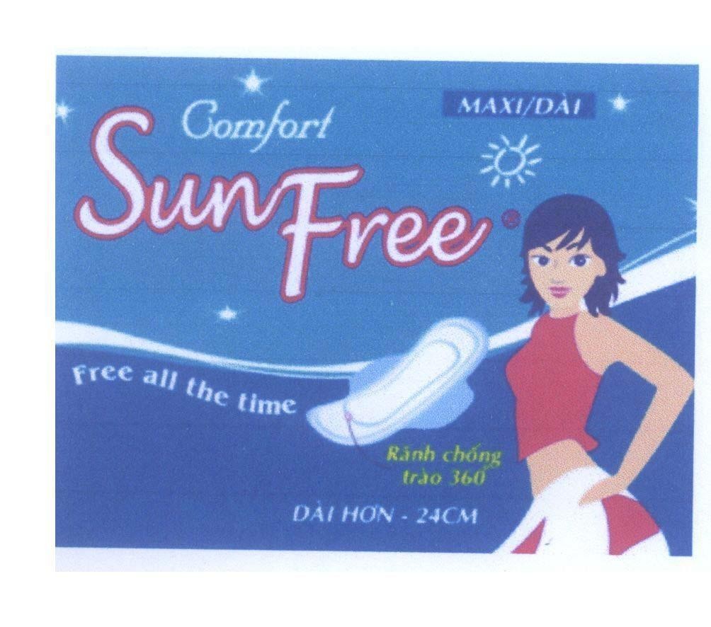 Trademark SunFree Comfort MAXI/Dài Free all the time Rãnh chống trào 360 Dài Hơn - 24CM  of Công ty TNHH TAISUN Việt Nam, application No 4-2010-03103