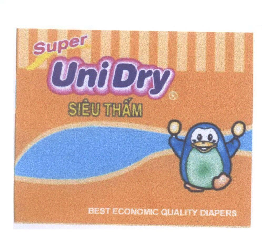 Trademark Super UniDry Uni Dry Siêu Thấm BEST ECONOMIC QUALITY DIAPERS  of Công ty TNHH TAISUN Việt Nam, application No 4-2010-03105