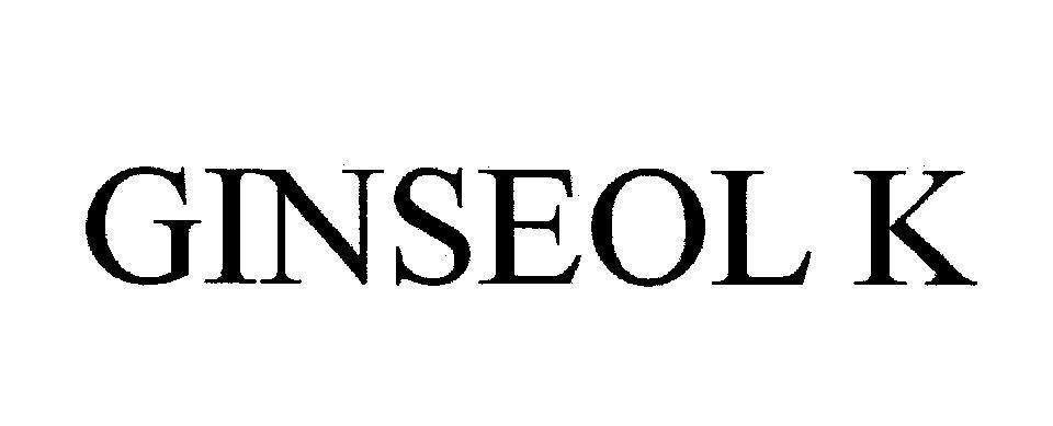 Nhãn hiệu GINSEOL K GINSEOL K của CJ CheilJedang Corporation, số đơn 4-2010-07331
