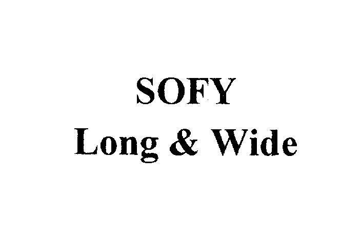 Nhãn hiệu SOFY Long & Wide  của Uni-Charm Corporation, số đơn 4-2010-10950