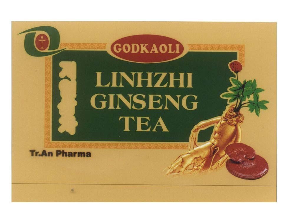 Công ty cổ phần thương mại và dược phẩm Trường An的GODKAOLI Tr.An Pharma LINHZHI GINSENG TEA 品牌, 申请号 4-2010-18587