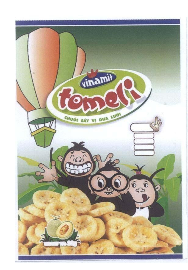 tomeli vinamit chuối sấy vị dưa lưới, hình TOMELI VINAMIT CHUOI SAY VI DUA LUOI