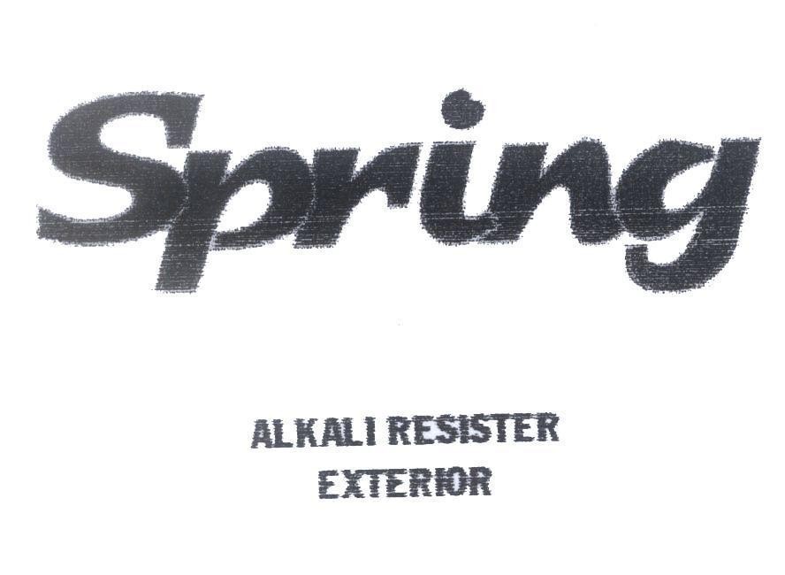 Nhãn hiệu Spring ALKALI RESISTER EXTERIOR  của Công ty 4 Oranges Co., Ltd., số đơn 4-2011-10615