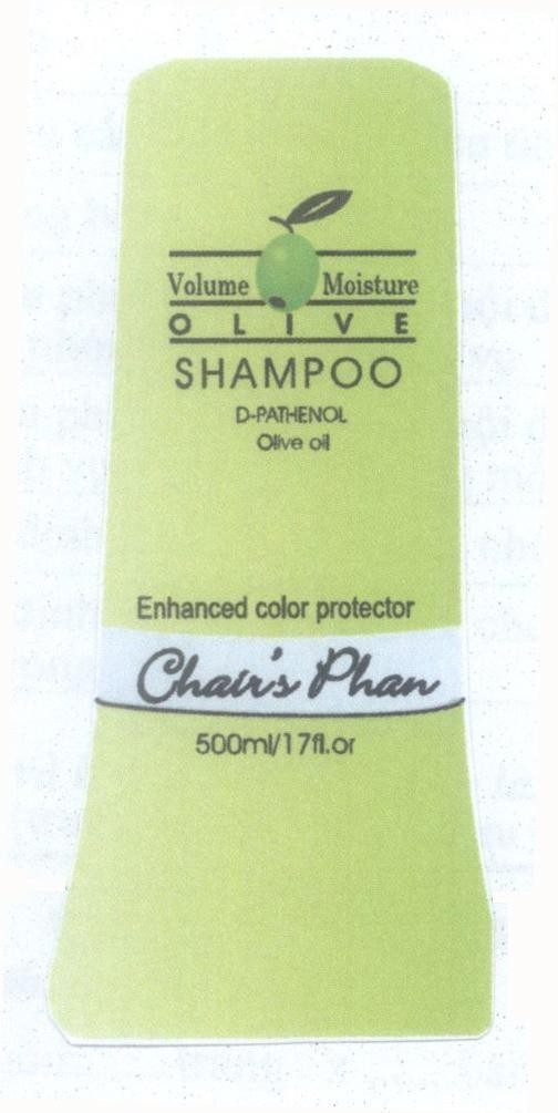 Chair's Phan OLIVE Volume Moisture SHAMPOO D-PATHENOL Olive oil Enhanced color protector 500ml/17fl.or 