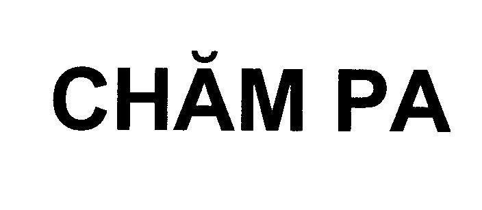Nhãn hiệu Chăm Pa  của Công ty cổ phần AVIA, số đơn 4-2011-11557