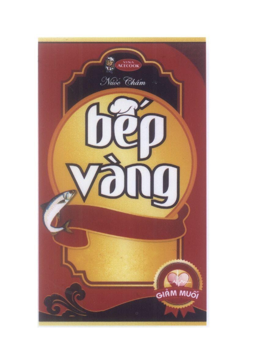 Nhãn hiệu bếp vàng VINA ACECOOK Nước Chấm Giảm Muối  của Công ty cổ phần Acecook Việt Nam (Acecook VietNam Jsc), số đơn 4-2011-11641