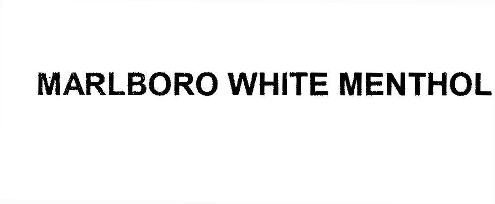 Philip Morris Brands Sàrl的MARLBORO WHITE MENTHOL 品牌, 申请号 4-2011-14462