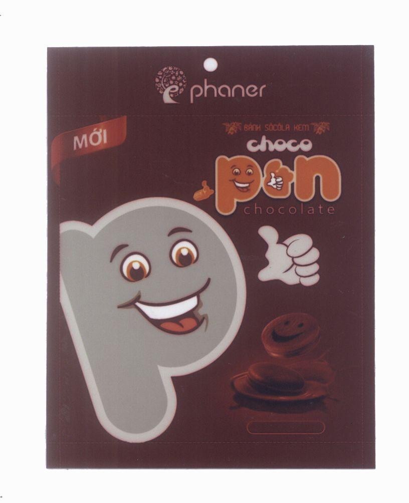 Nhãn hiệu Phaner choco p&n Chocolate P Bánh SôCôLa Kem Mới e  của Công ty TNHH chế biến thực phẩm & bánh kẹo Phạm Nguyên, số đơn 4-2011-17300