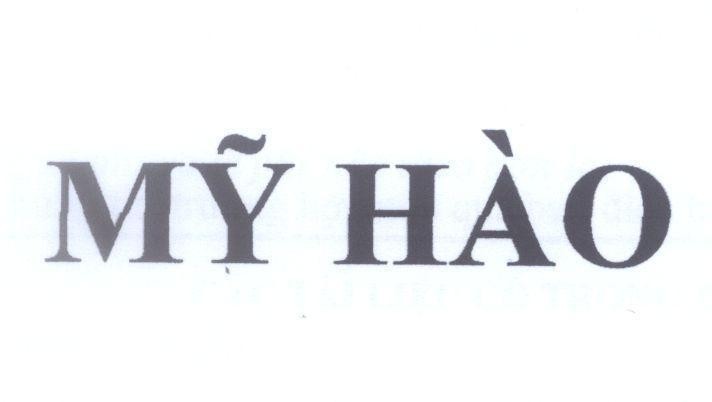 Nhãn hiệu Mỹ Hào  của Công ty TNHH Sản xuất Thương mại Hóa Mỹ Phẩm Mỹ Hảo, số đơn 4-2011-18297