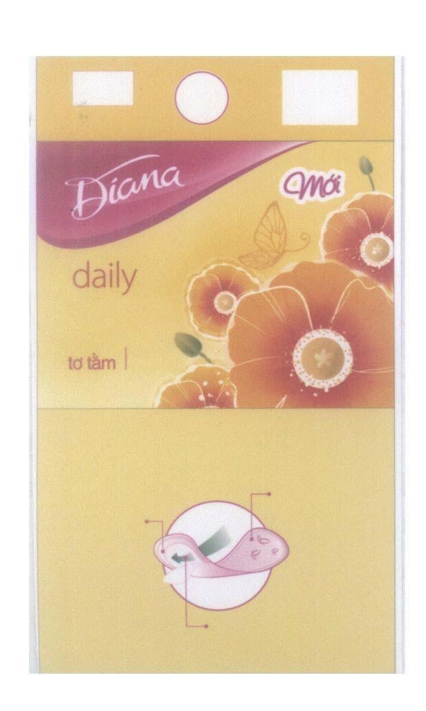 Nhãn hiệu Diana Mới daily tơ tằm  của Công ty cổ phần DIANA UNICHARM, số đơn 4-2011-19943