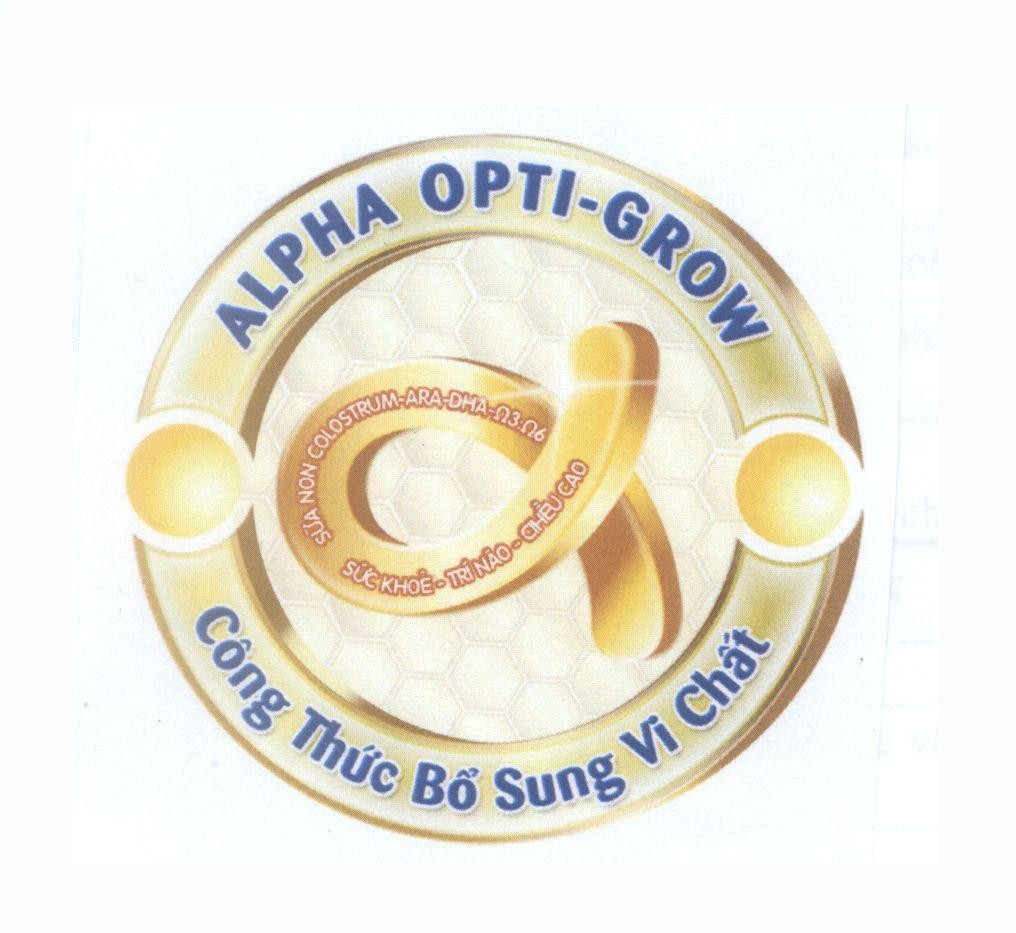 ALPHA OPTI-GROW Công Thức Bổ Sung Vi Chất Sữa Non COLOSTRUM-ARA-DHA-3:6 Sức Khoẻ - Trí Não - Chiều Cao 