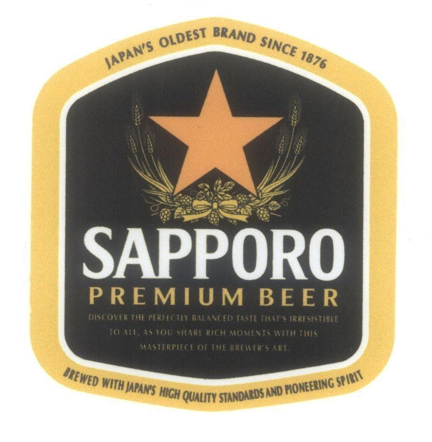 Nhãn hiệu SAPPORO PREMIUM BEER JAPAN'S OLDEST BRAND SINCE 1876 DISCOVER THE PERFECTLY BALANCED TASTE THAT'S ..  của Sapporo Holdings Limited, số đơn 4-2011-23568
