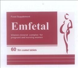 Emfetal Food Supplement Vitamin-mineral complex for pregnant and nursing women 60 film coated tablets 