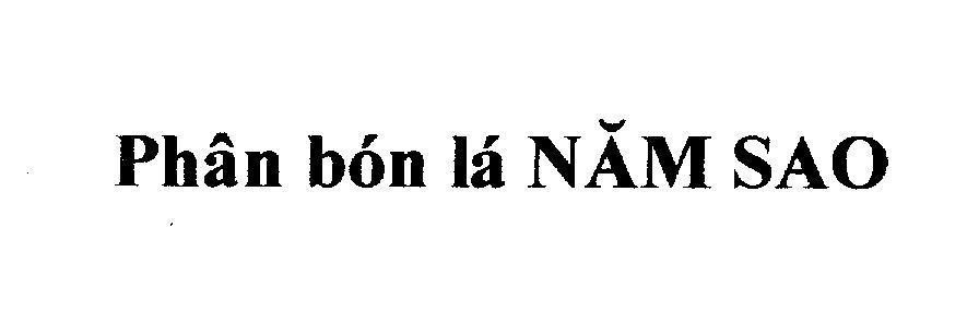 Phân bón lá NĂM SAO 