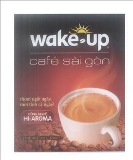 Trademark wake up café sài gòn thơm ngất ngây tươi tỉnh cả ngày! Công Nghệ HI-AROMA Cà phê Hoà Tan 3 Trong 1  of Công ty cổ phần VINACAFE Biên Hòa, application No 4-2012-11547