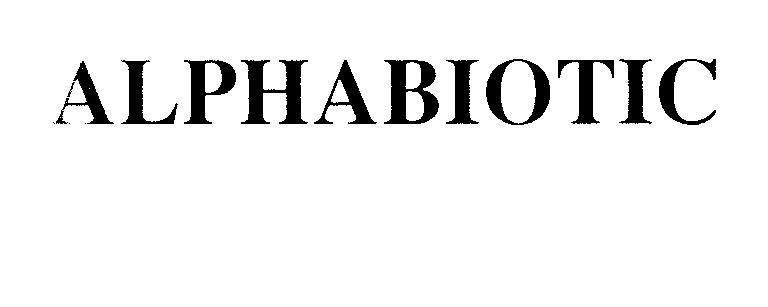 Nhãn hiệu ALPHABIOTIC  của Công ty cổ phần dược phẩm TENAMYD, số đơn 4-2012-19907