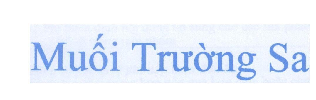 Trademark Muối Trường Sa  of Nguyễn Vân Nam, application No 4-2012-20327