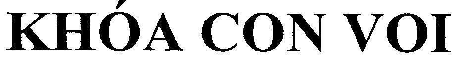 Trademark Khoá Con Voi  of Công ty TNHH inox Quang Trung, application No 4-2012-23530
