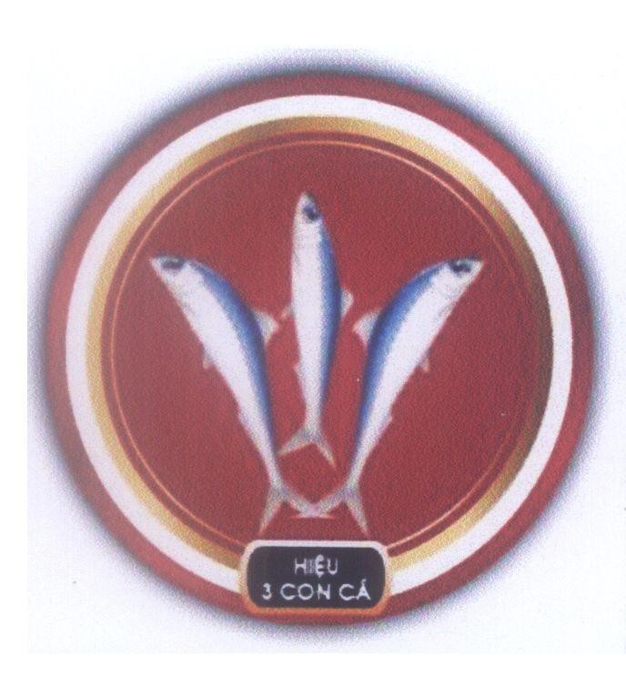 Nhãn hiệu Hiệu 3 Con Cá  của Công ty TNHH thương mại và đầu tư Việt Xanh, số đơn 4-2012-27223