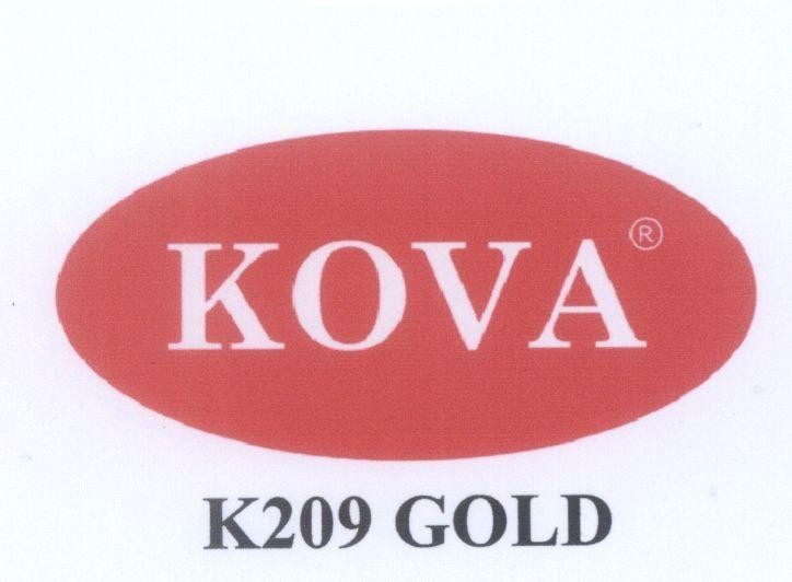Nhãn hiệu KOVA K209 GOLD  của Công ty TNHH sơn KOVA, số đơn 4-2012-27493
