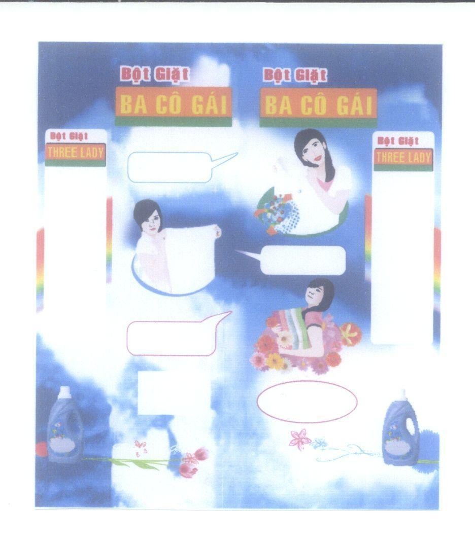 Nhãn hiệu Ba Cô Gái Bột Giặt Bột Giặt THREE LADY Ba Cô Gái Bột Giặt Bột Giặt THREE LADY  của Công ty TNHH thương mại và đầu tư Việt Xanh, số đơn 4-2013-05222