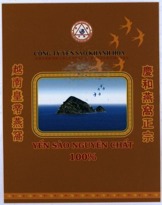 Nhãn hiệu Yến Sào Nguyên Chất 100% Công Ty Yến Sào Khánh Hoà [Nước yến sào cao cấp, Yến sào Khánh Hoà Chính hiệu]  của Công ty TNHH nhà nước một thành viên Yến Sào Khánh Hòa, số đơn 4-2013-07591