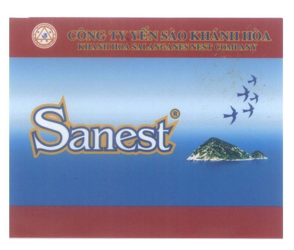 Nhãn hiệu Sanest Công Ty Yến Sào Khánh Hoà KHANH HOA SALANGANES NEST COMPANY  của Công ty TNHH nhà nước một thành viên Yến Sào Khánh Hòa, số đơn 4-2013-08334