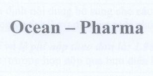 Trademark Ocean - Pharma  of Công ty cổ phần bán lẻ và quản lý bất động sản Đại Dương, application No 4-2013-10488