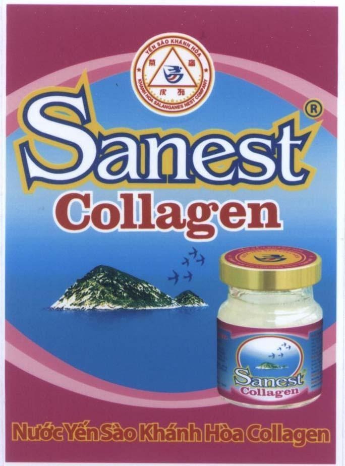 Nhãn hiệu Sanest Collagen Nước Yến Sào Khánh Hoà Collagen Sanest Collagen KHANH HOA SALANGANES NEST COMPANY Yến Sào Khánh Hòa  của Công ty TNHH Nhà nước Một thành viên Yến sào Khánh Hòa, số đơn 4-2013-12089