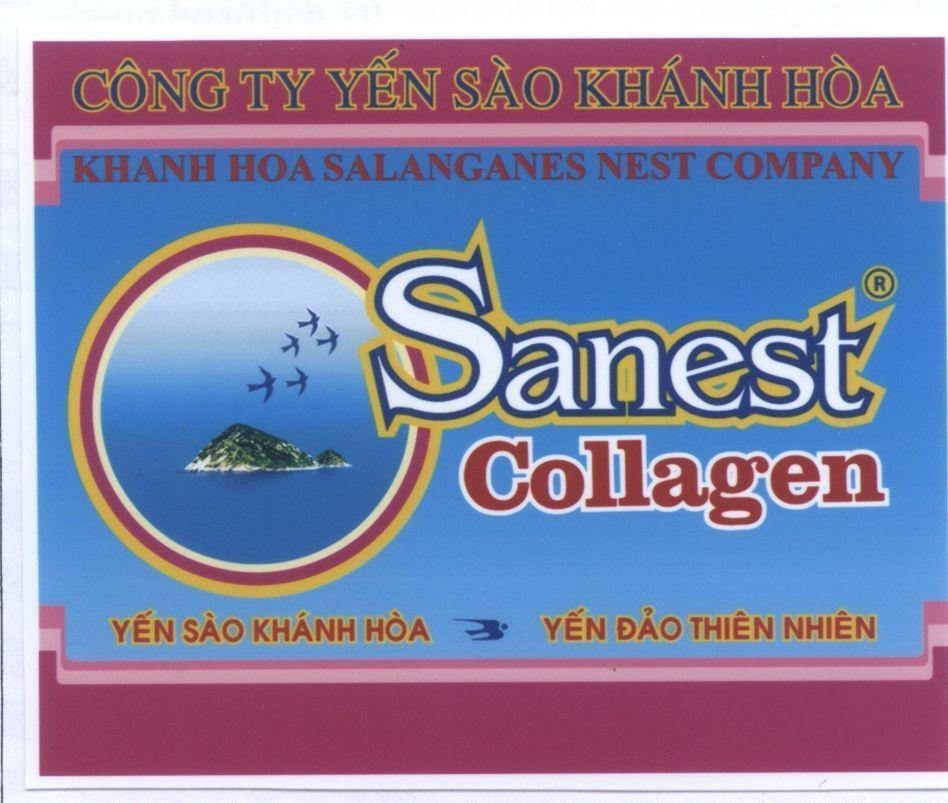 Nhãn hiệu Sanest Collagen KHANH HOA SALANGANES NEST COMPANY Yến Sào Khánh Hoà Yến Đảo Thiên Nhiên  của Công ty TNHH nhà nước một thành viên Yến Sào Khánh Hòa, số đơn 4-2013-12090