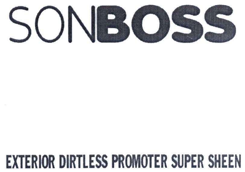 Nhãn hiệu SONBOSS EXTERIOR DIRTLESS PROMOTER SUPER SHEEN  của Công ty 4 Oranges Co., Ltd, số đơn 4-2013-15459