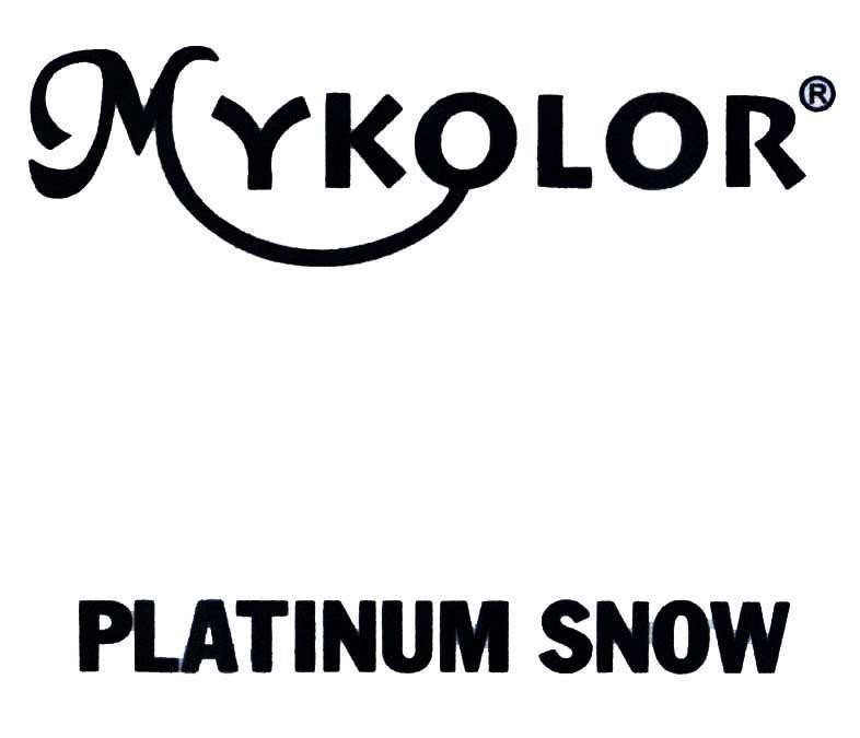 Nhãn hiệu MYKOLOR PLATINUM SNOW  của Công ty 4 ORANGES CO., LTD., số đơn 4-2013-20963