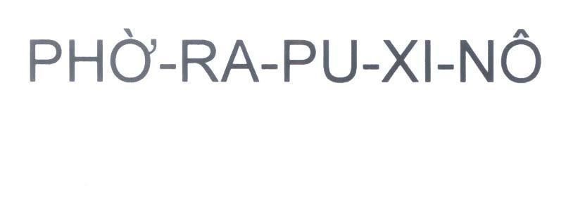 Trademark PHờ-RA-PU-XI-NÔ  of Starbucks Corporation, application No 4-2013-23104