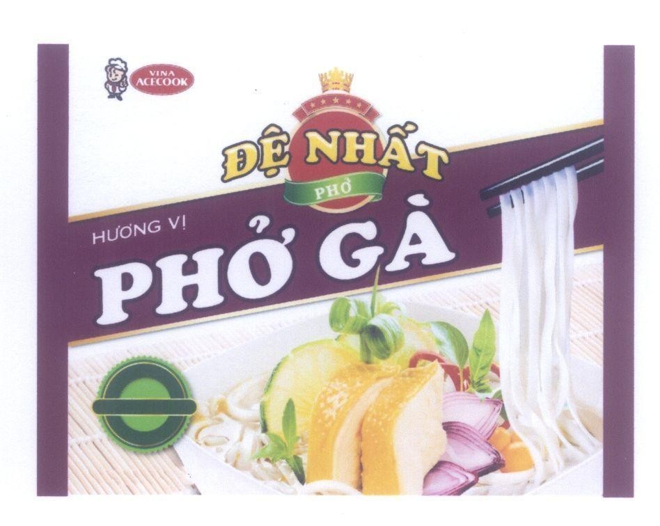 Nhãn hiệu VINA ACECOOK Đệ Nhất Phở Hương Vị Phở Gà  của Công ty cổ phần Acecook Việt Nam, số đơn 4-2013-25465