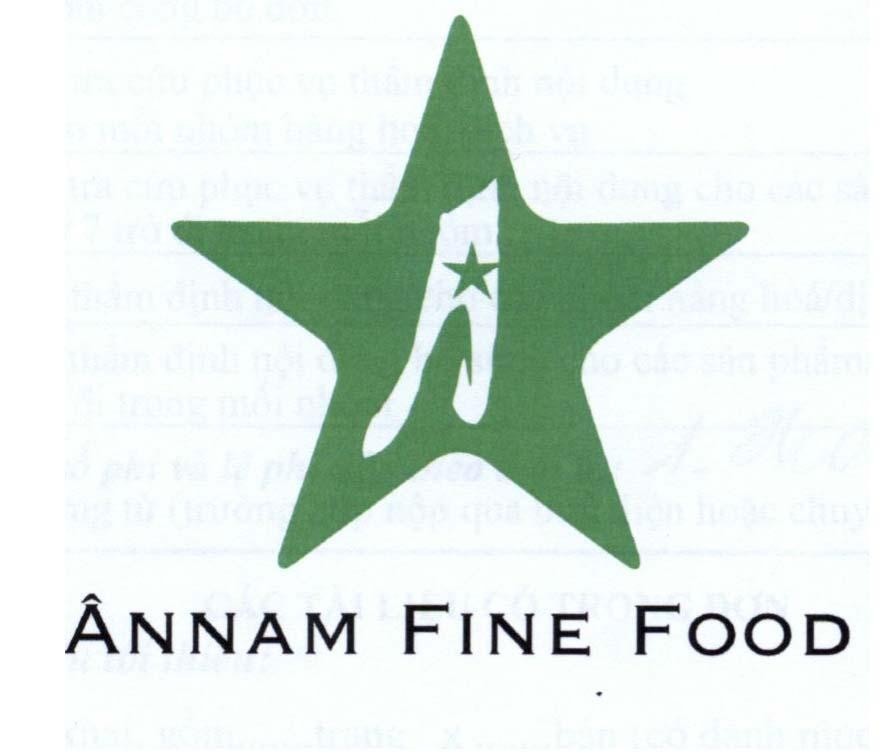 Nhãn hiệu ÂNNAM FINE FOOD A  của Công ty TNHH thực phẩm Ân Nam, số đơn 4-2013-28193