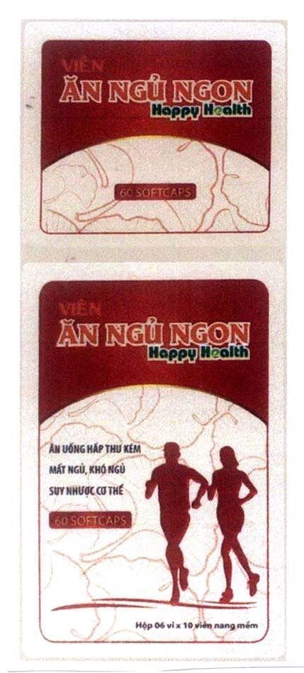 Happy Health Happy Health Viên Ăn Ngủ Ngon Ăn Uống Hấp Thu Kém Mất Ngủ Khó Ngủ Suy Nhược Cơ Thể 60 SOFTCAPS 