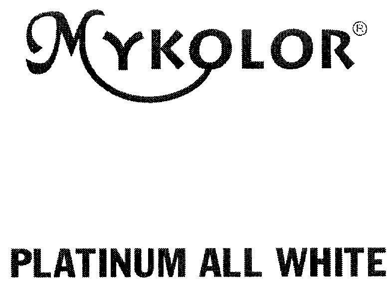 Nhãn hiệu MYKOLOR PLATINUM ALL WHITE  của Công ty 4 Oranges Co., Ltd., số đơn 4-2013-29330